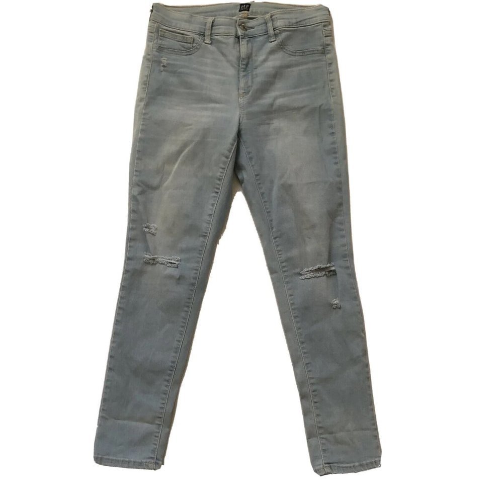 Gap Jeans Women's 30 Blue Favorite Distressed Jegging Regular Fit Size 30x27 A*